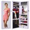 Best Choice Products Hanging Mirror Jewelry Armoire, Door or Wall Mounted Cabinet w/ LED Lights, Lock